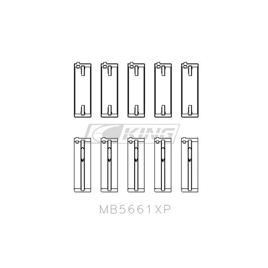 King MB5661XP – ชาร์ปข้อเหวี่ยง (Racing XP Series, pMaxBlack™) สำหรับ Audi/VW – ADZ / AWT / APK / BHP / BPY / AKS