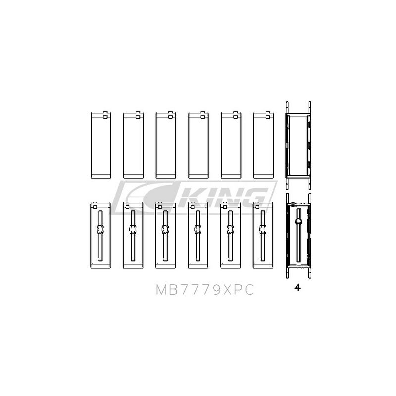 King MB7779XPC – ชุดชาร์ปข้อเหวี่ยง (Racing XPC Series, Polymer Coated) สำหรับ BMW B58 / Toyota Supra 3.0L