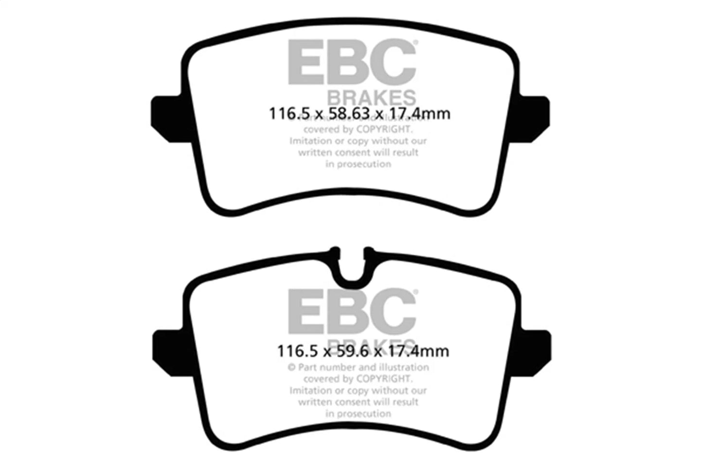 ผ้าเบรกหลัง EBC Yellowstuff DP42082R – สำหรับ Audi C7/D4, RS 4-7, และ Porsche Macan